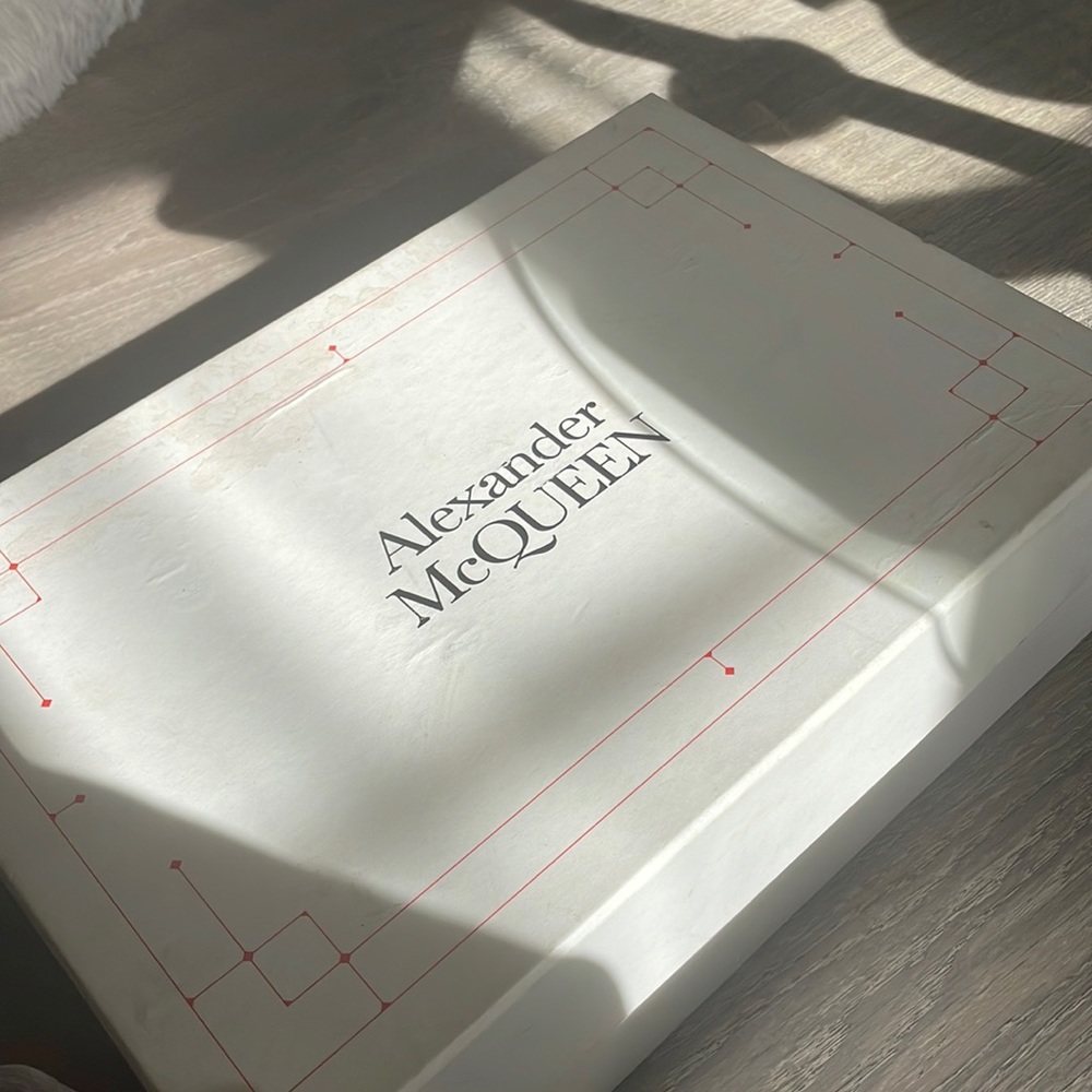 Alexander McQueen worn once for graduation still have the original box.